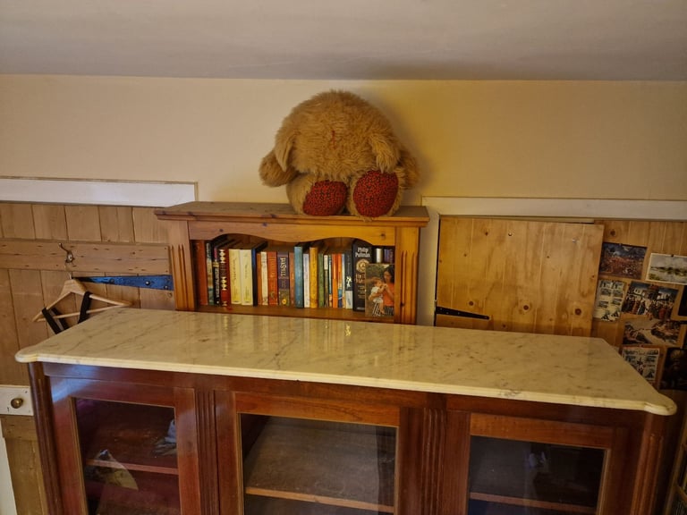 French Walnut Glass-Fronted Cupboard