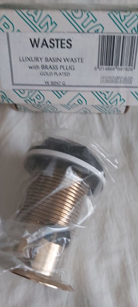 Gold /effect basin waste and shower hose 