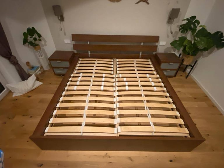 image for IKEA DOUBLE BED FRAME DELIVERY AVAILABLE TODAY 