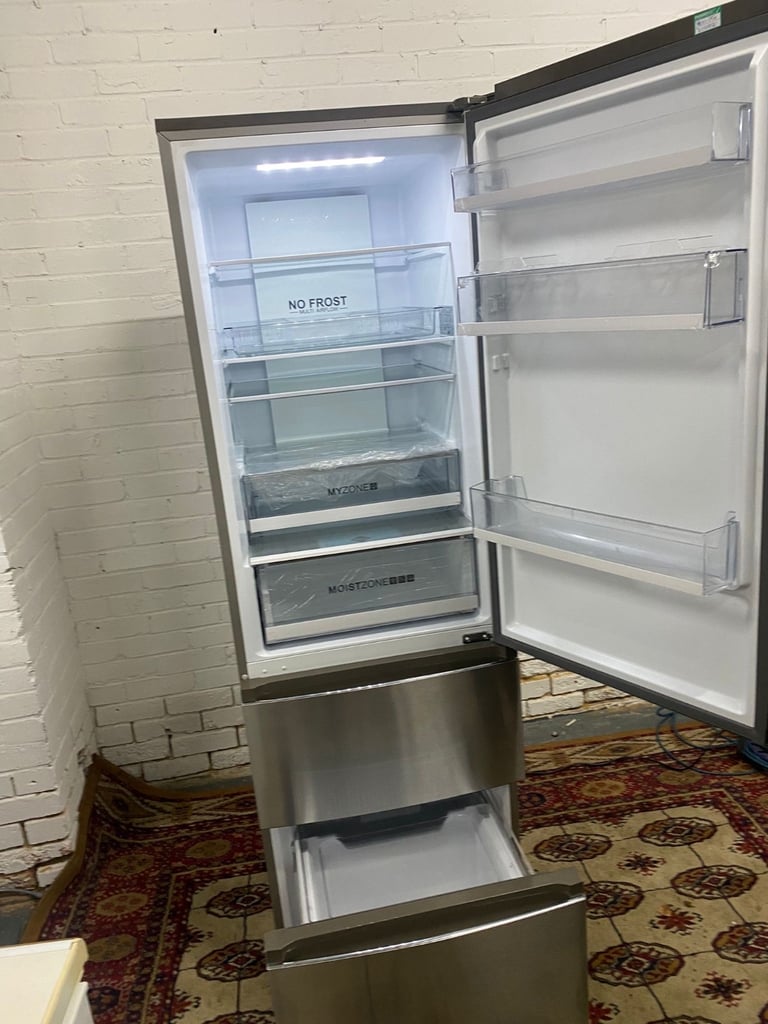 FREE DELIVERY Haier Stainless Steel 3Doors Frost Free Fridge Freezer For Sale