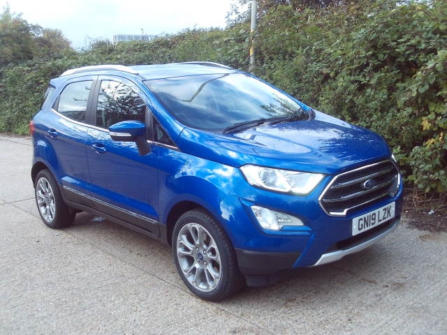 2019 Ford Ecosport 1.0 EcoBoost Titanium 5dr Auto Blue 41k Miles Years MOT Warranty HATCHBACK Pet...
