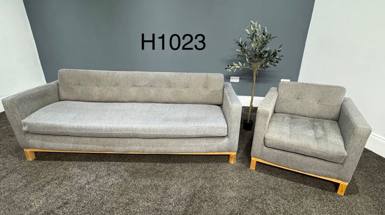 Wayfair Grey XL 4 Seater Sofa & Chair  £250 Free Local Delivery