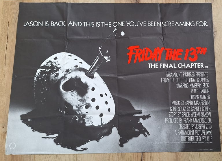 Friday the 13th final chapter Quad poster