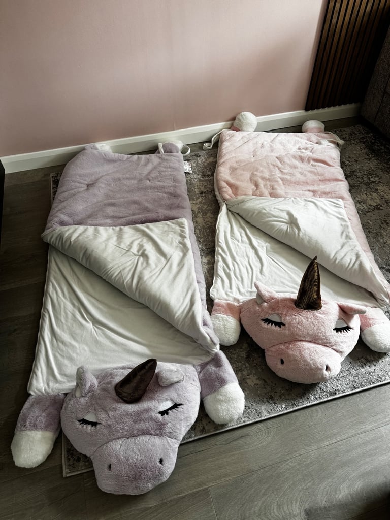 Unicorn fluffy sleeping bag x2