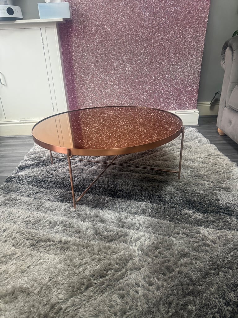 image for Glass mirror coffee table 