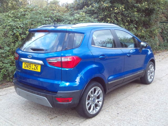 2019 Ford Ecosport 1.0 EcoBoost Titanium 5dr Auto Blue 41k Miles Years MOT Warranty HATCHBACK Pet...