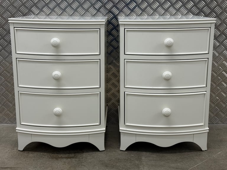 Laura Ashley Broughton pair of bedside tables white 