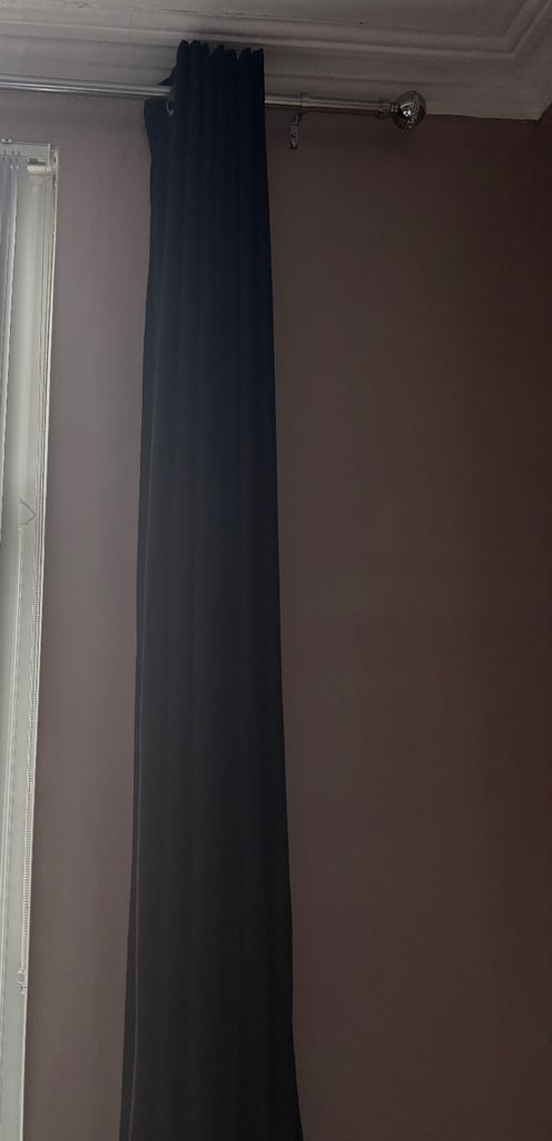 Black chenille curtains