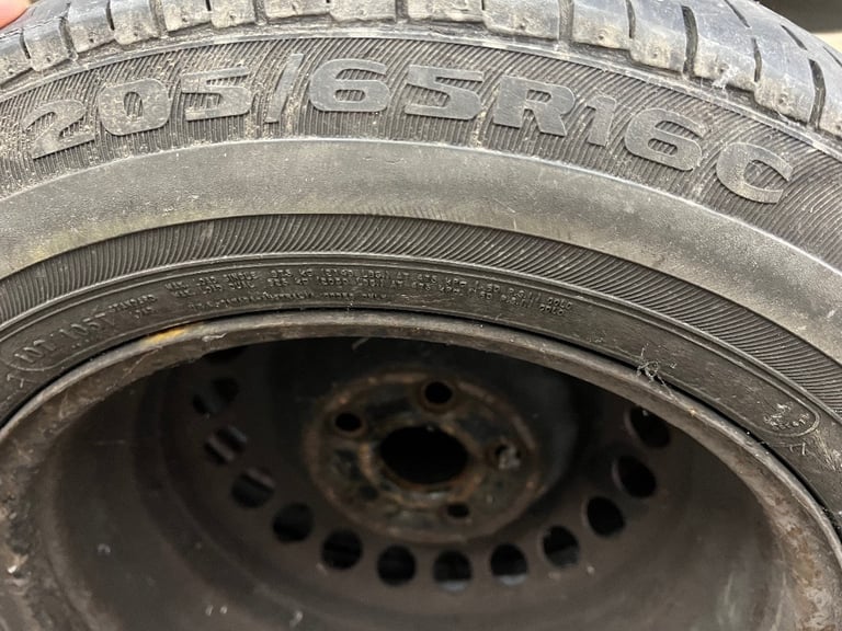 Vw transporter tyres with wheels 2 × 205 65 16c