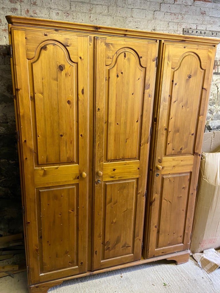 Ducal triple wardrobe and matching bedside cabinets 
