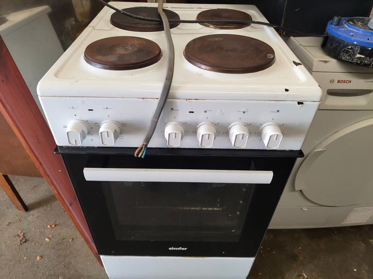 Simfer electric cooker oven with hobs - 50cm wide in good full working condition 
