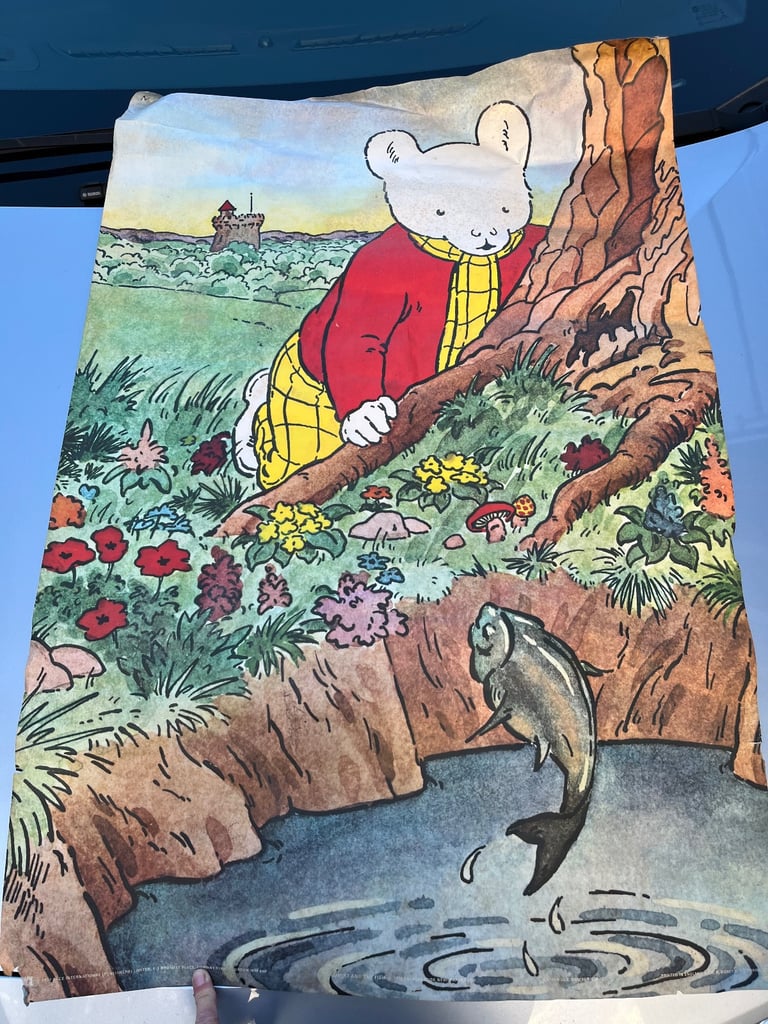 Vintage 1970’s Rupert a4 poster