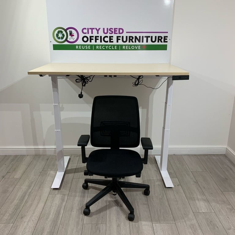 Used Office Furniture! ♻️ Pro Electric Sit-Stand Desk, Dual Motor, Memory Settings🚚
