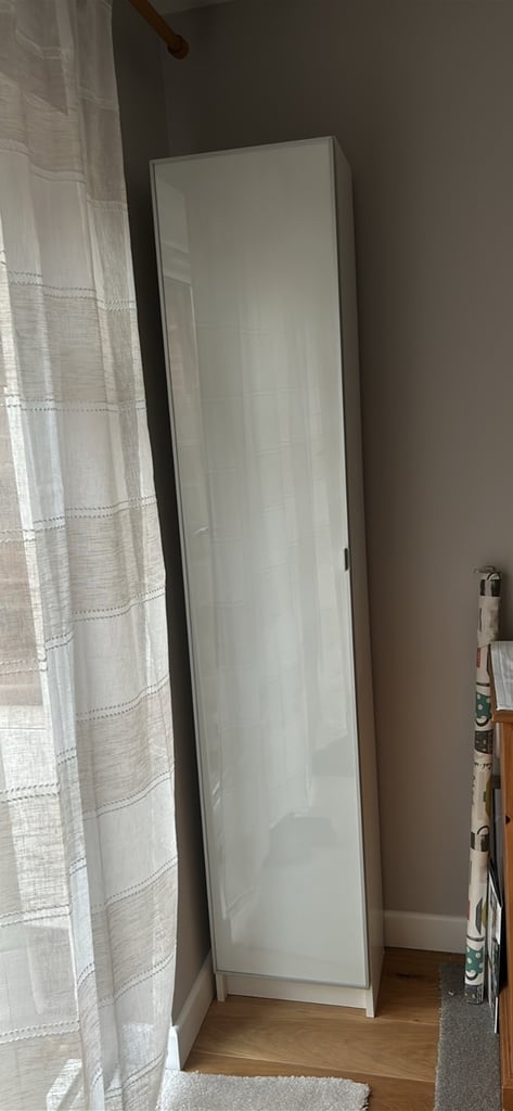 image for IKEA Billy Bookcase Cupboard with Morliden Glass Door