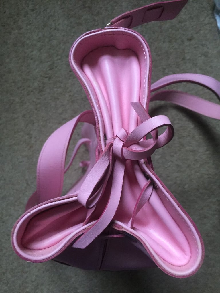 BRAND NEW large baby pink leather handbag by Prego