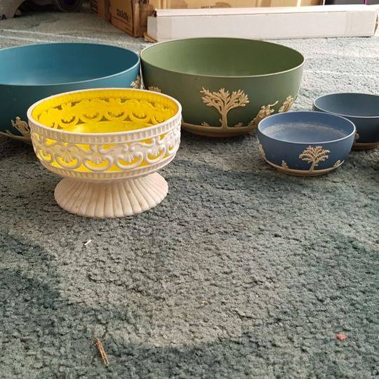 image for Vintage Dialene 1960s Better Maid Wedgewood Style Planters - Cash On Collection Only - Chatham