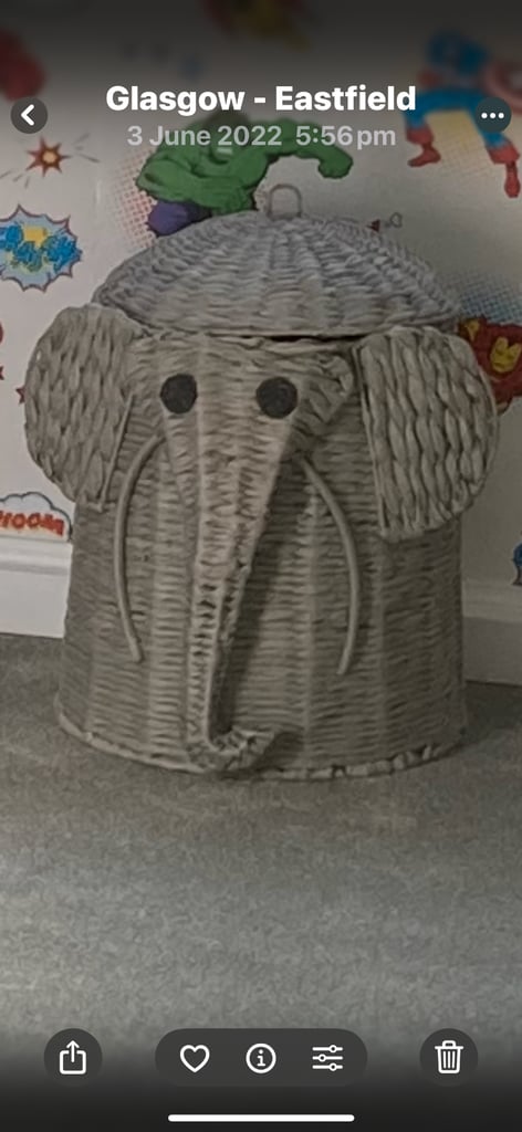 image for Elephant laundry basket