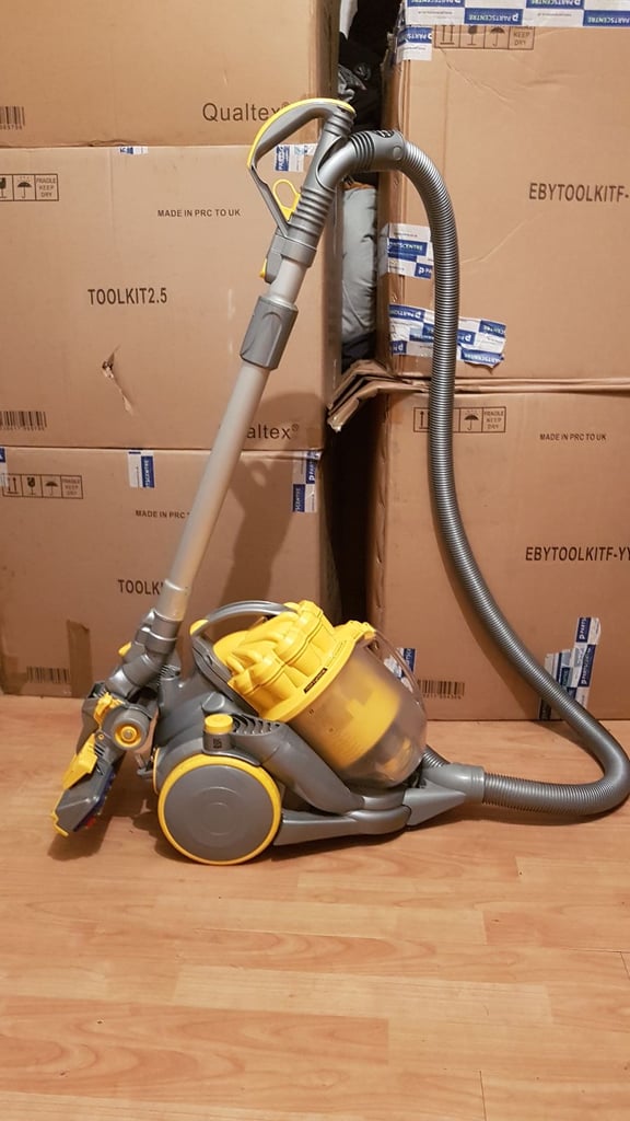 yellow Dyson Dc08 pull along hoover Cylinder vacuum cleaner bagless tools 1 week gu