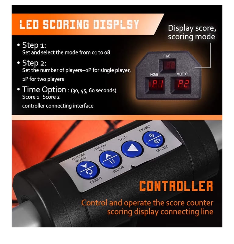 Basketball Arcade Game Indoor & Outdoor Use