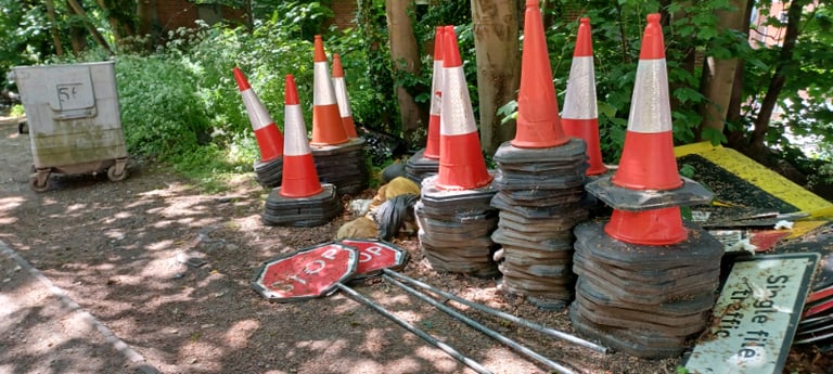 image for Traffic cones and road signs