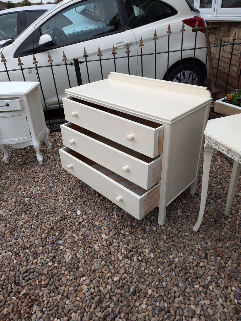 image for White Painted Solid Chest of Drawers. Delivery Available.