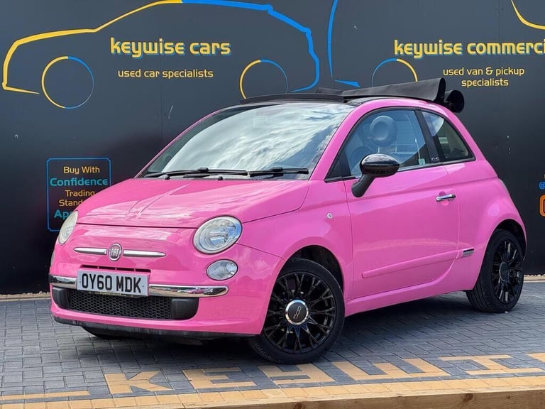 2010 Fiat 500C 1.2 Pink Convertible 2dr Petrol Manual Euro 5 (69 bhp) CONVERTIBLE Petrol Manual
