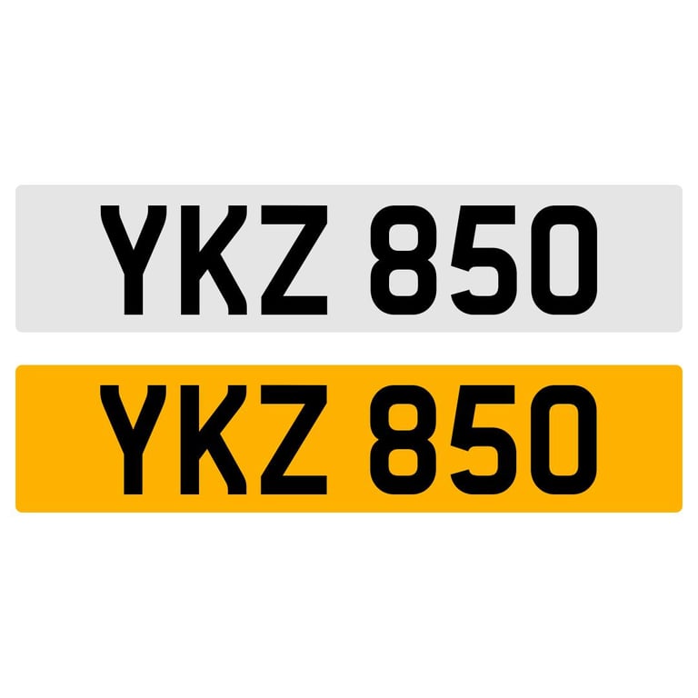 image for YKZ 850 NUMBER PLATE NUMBERPLATE REGISTRATION CHERISHED DATELESS NORTHERN IRISH NI