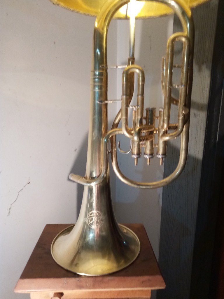  Brass Tenor Horn table lamp