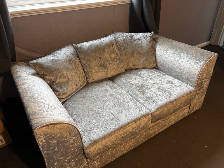 Crushed velvet sofa