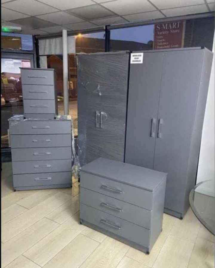 WARDROBE NEW CHEST DRAWERS , BED SIDES NEAR ME ASSEMBLED FOR SALE AND 1 YEAR Warrenty