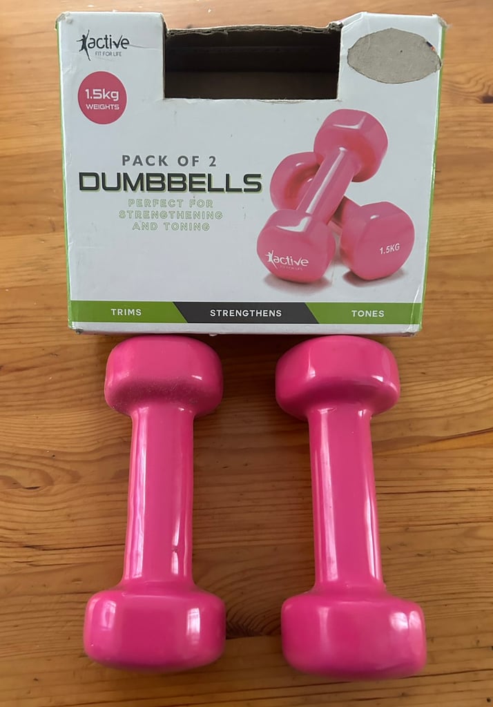 image for ACTIVE PINK Dumbbells Pack of 2, 1.5 KG Weights 