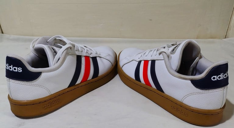 Adidas Trainers Grand Court White Mens Running Shoe UK Size 9.5
