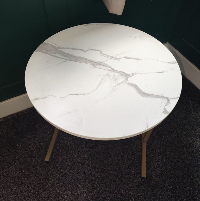 Faux marble effect side table