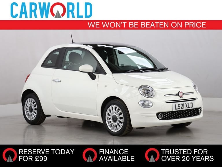 image for 2021 Fiat 500 1.0 MHEV Lounge Hatchback 3dr Petrol Manual Euro 6 (s/s) (70 bhp) Hatchback Petrol ...