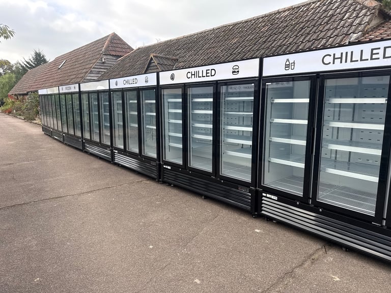 Commercial upright display fridge or freezer double triple single available new 