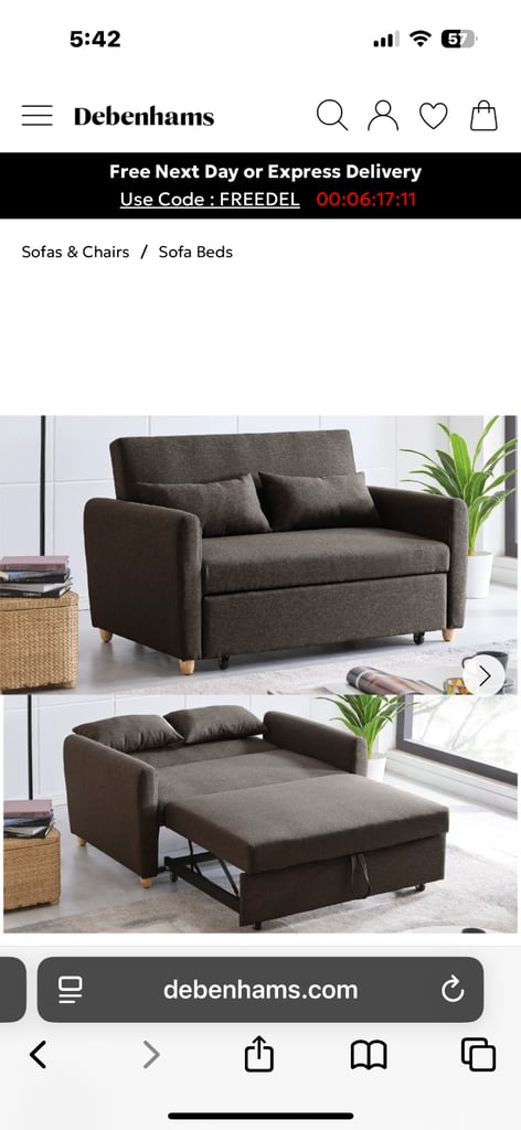 image for Like New Sofa Bed - Debenhams