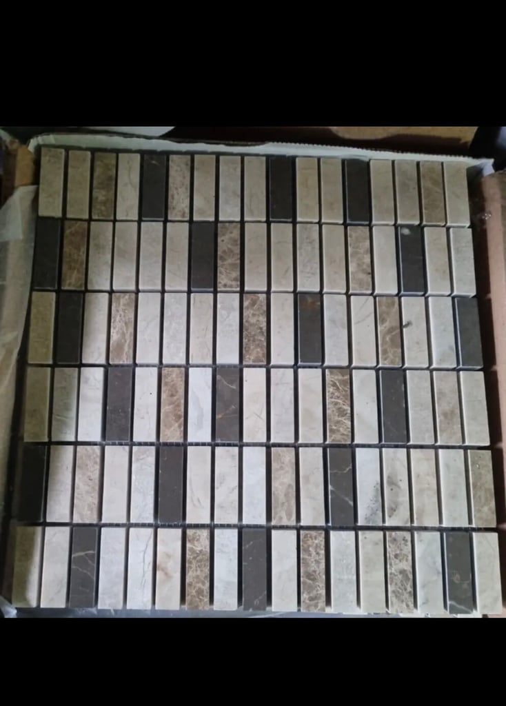Milano mix polished marble mosaic tiles 10 tiles / box(S20019) BARGAIN