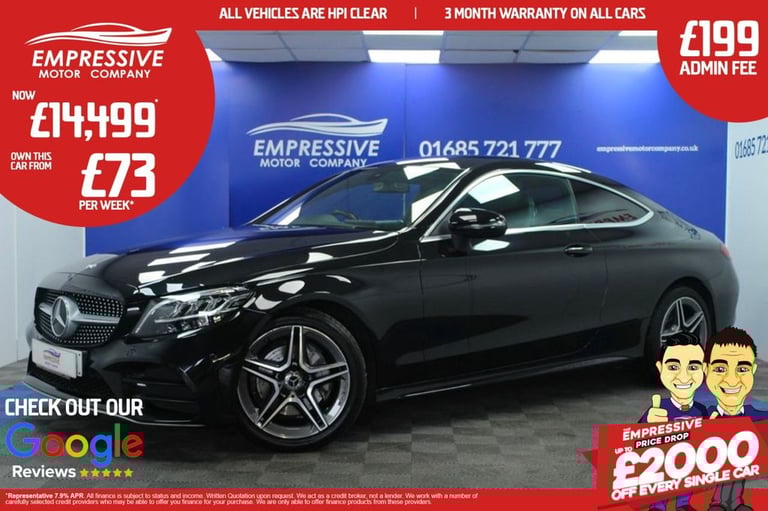 image for 2019 69 MERCEDES-BENZ C-CLASS 1.6 C180 AMG LINE COUPE 2DR PETROL MANUAL EURO 6 (