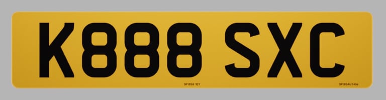 K888 SXC Kate sexy - private number plate on retention