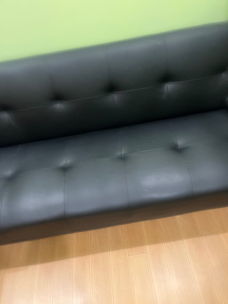 Leather couch sofa bed 