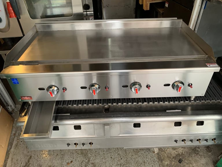 commercial catering kitchen new gas flat grill cafe kebab chicken restaurant fast food shop 