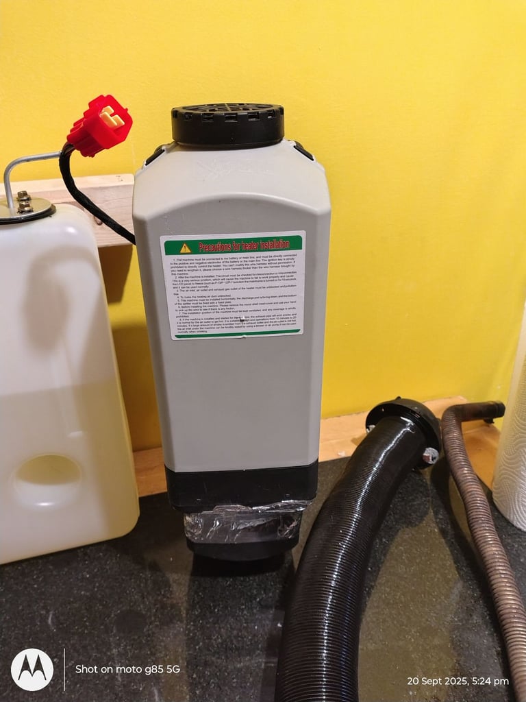 Diesel heater and toilet 