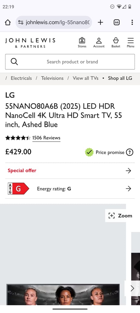 RRP £430 - BRAND NEW Stunning LG 55 inch Nanocell AI 4k ultra HDR smart TV 2025 version brand new 