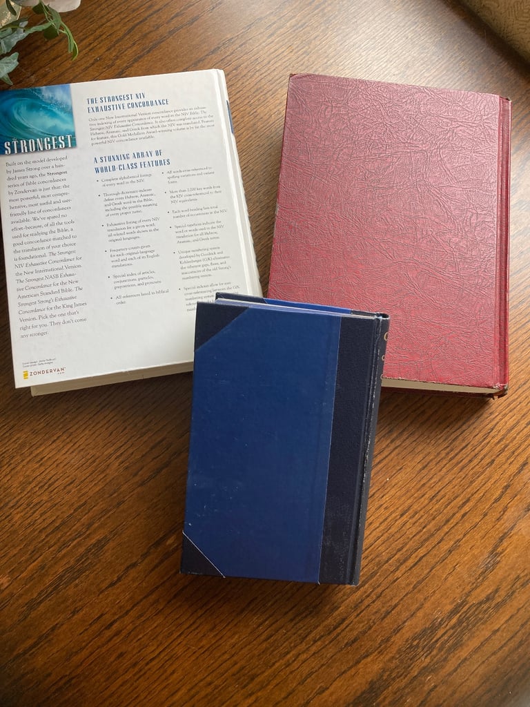 x3 Religious Books Study Bundle Concordance Cruden Strong Exhaustive