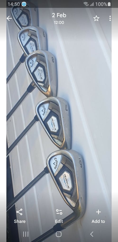 image for CALLAWAY ROGUE CF18 irons Regular Flex Shaft pitching wadge to 6 iron 