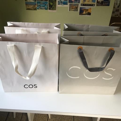 Four Cos Large Square Shopping Gift Bags