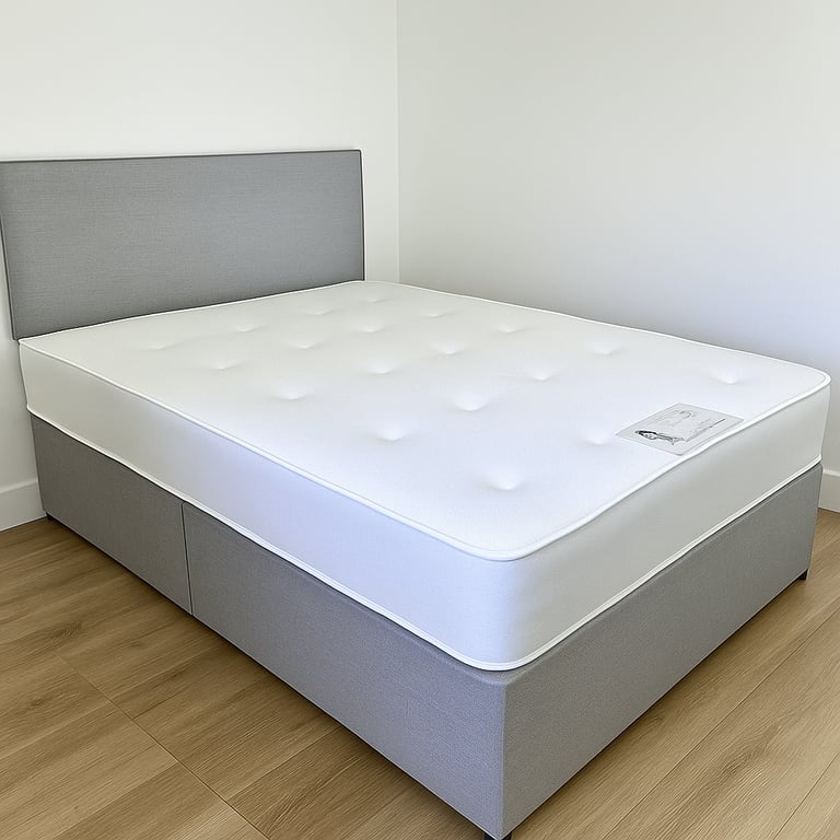image for Comfortable Divan Bed with Storage and Mattress Perfect for Small Double Single King