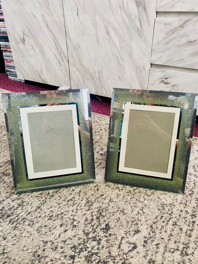 image for Next gold photo frames x2 