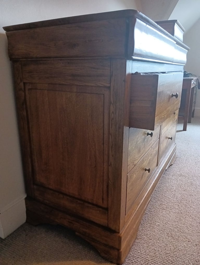 Bedroom furniture solid oak french style sleigh bed