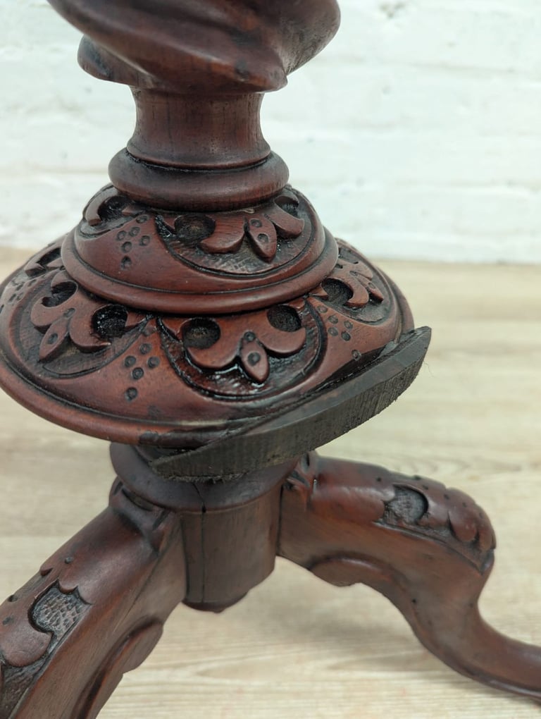 19th century walnut occasional table plant stand 